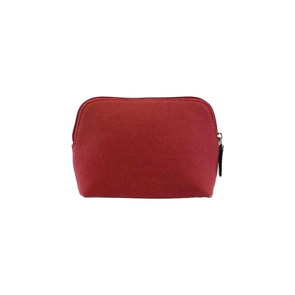 image-K0026XB | Pochette da Donna in Canvas/Vera Pelle pieno fiore Volanata - Colore Bordeaux/Testa Moro. Chiusura con lampo. Dimensioni: cm 17 x 13 x 6,5 - Confezione: Sacchetto Tnt