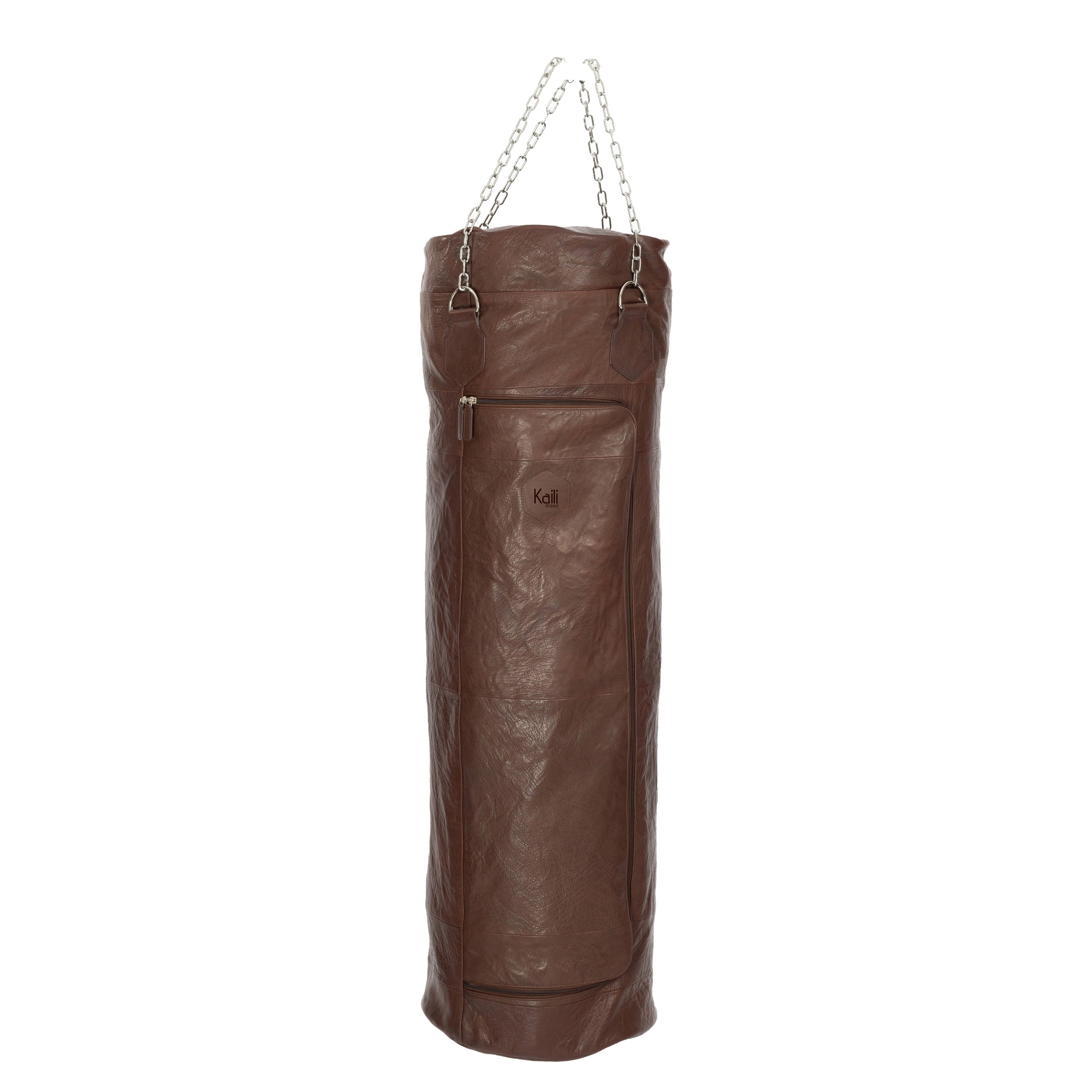 image-K0036BB | Boxing Bag Container in Genuine Leather Col. Testa Moro