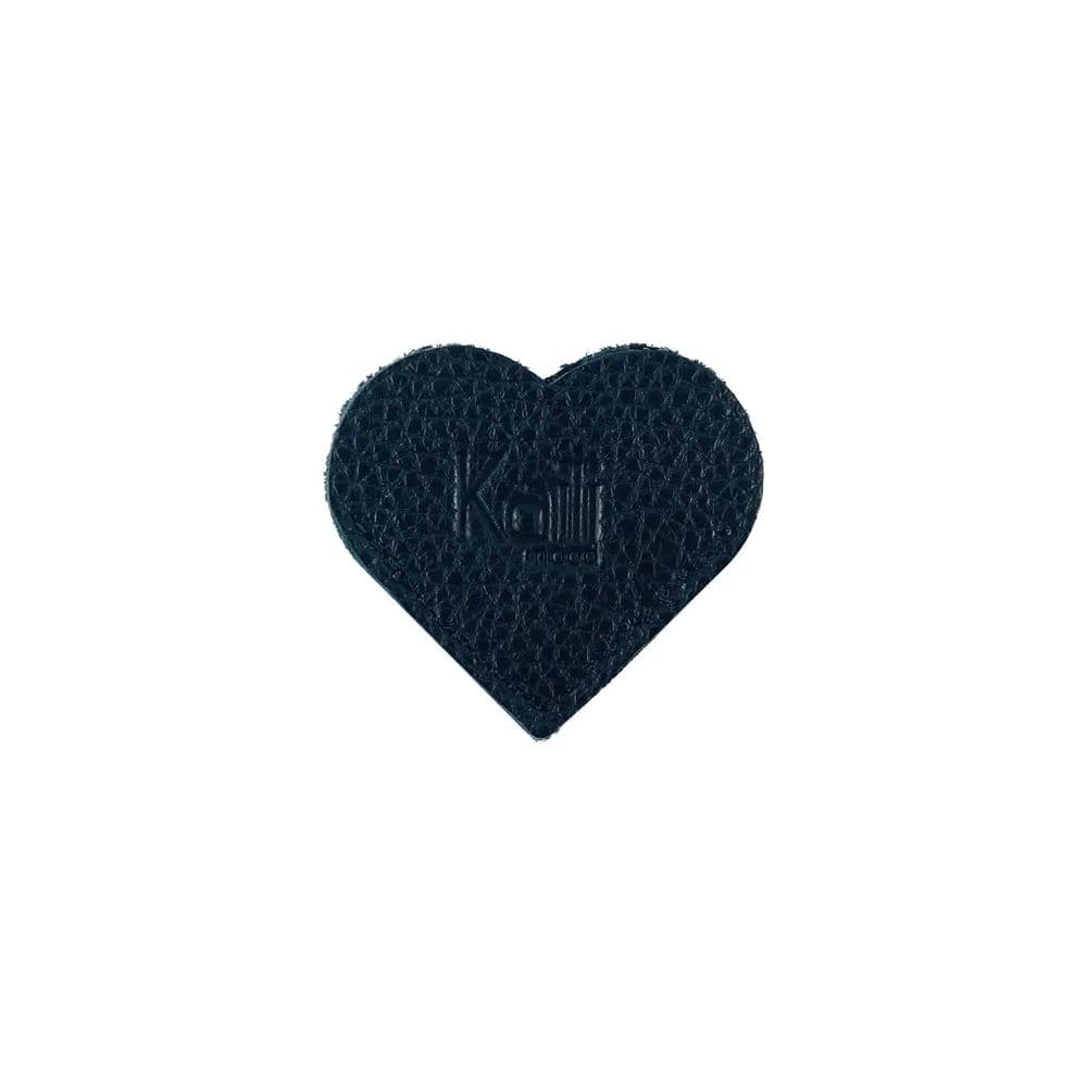image-K0038AB | Heart Bookmark in Genuine Leather Col. Black
