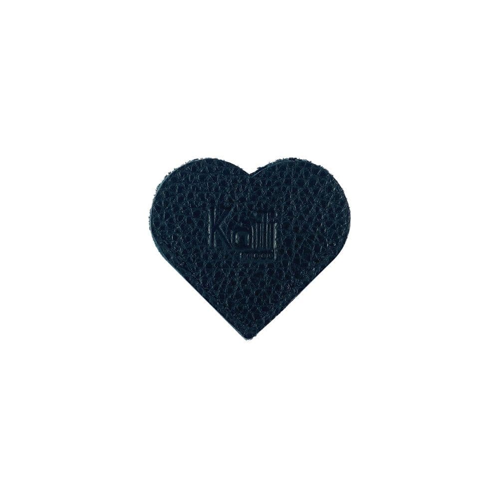 image-K0038AB | Heart Bookmark in Genuine Leather Col. Black