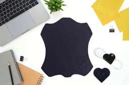 image-K0038AB | Heart Bookmark in Genuine Leather Col. Black