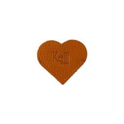 image-K0038LB | Segnalibro Cuore Made in Italy in Vera Pelle pieno fiore, grana dollaro - Colore Arancione - Dimensioni: cm 6 x 5,5 x 0,5 - Confezione: Gift Box rigido fondo/coperchio