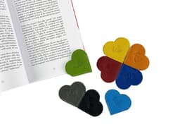 image-K0038OB | Heart Bookmark in Genuine Leather Col. Light Blue