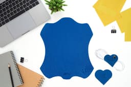 image-K0038OB | Heart Bookmark in Genuine Leather Col. Light Blue
