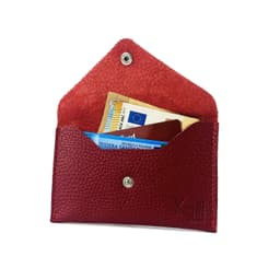 image-K0040VB | Pouch in Genuine Leather Made in Italy Col. Red