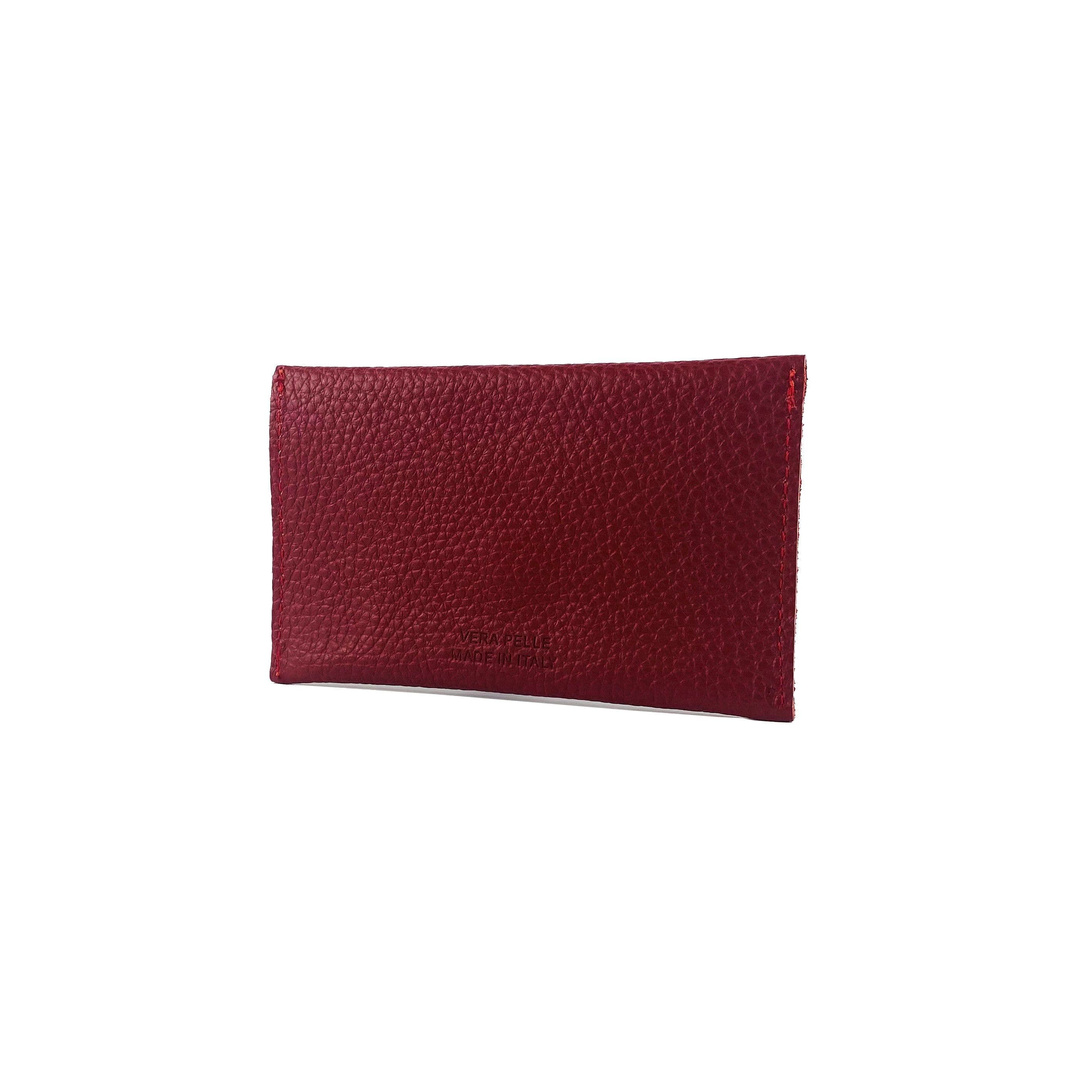 image-K0040VB | Pouch in Genuine Leather Made in Italy Col. Red