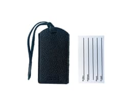 image-K0041AFB | Two-tone luggage tag in Genuine Leather Col. Black/Grey