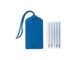 image-K0041EOB | Two-tone luggage tag in Green/Light Blue Genuine Leather