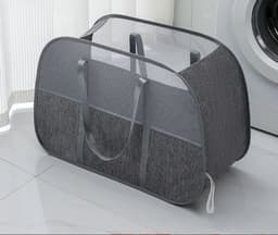 image-Mesh Pop-up Laundry Basket, Laundry Basket, Foldable Dirty Clothes Storage Basket, Large Capacity Storage Basket