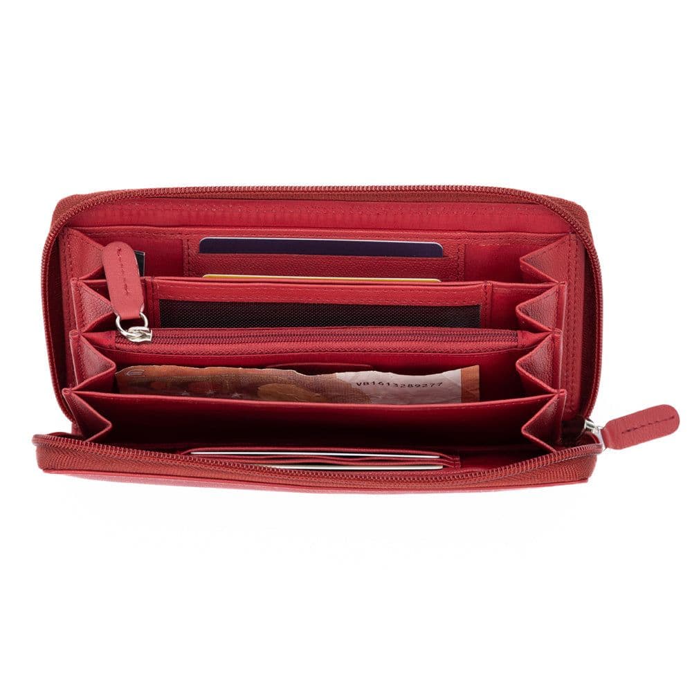 image-K10238VB | Women's Wallet with Zip Closure - Genuine Leather Col. Red