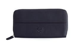 image-K10438DB | Women's Wallet with Zip Closure - Genuine Leather Col. Blue