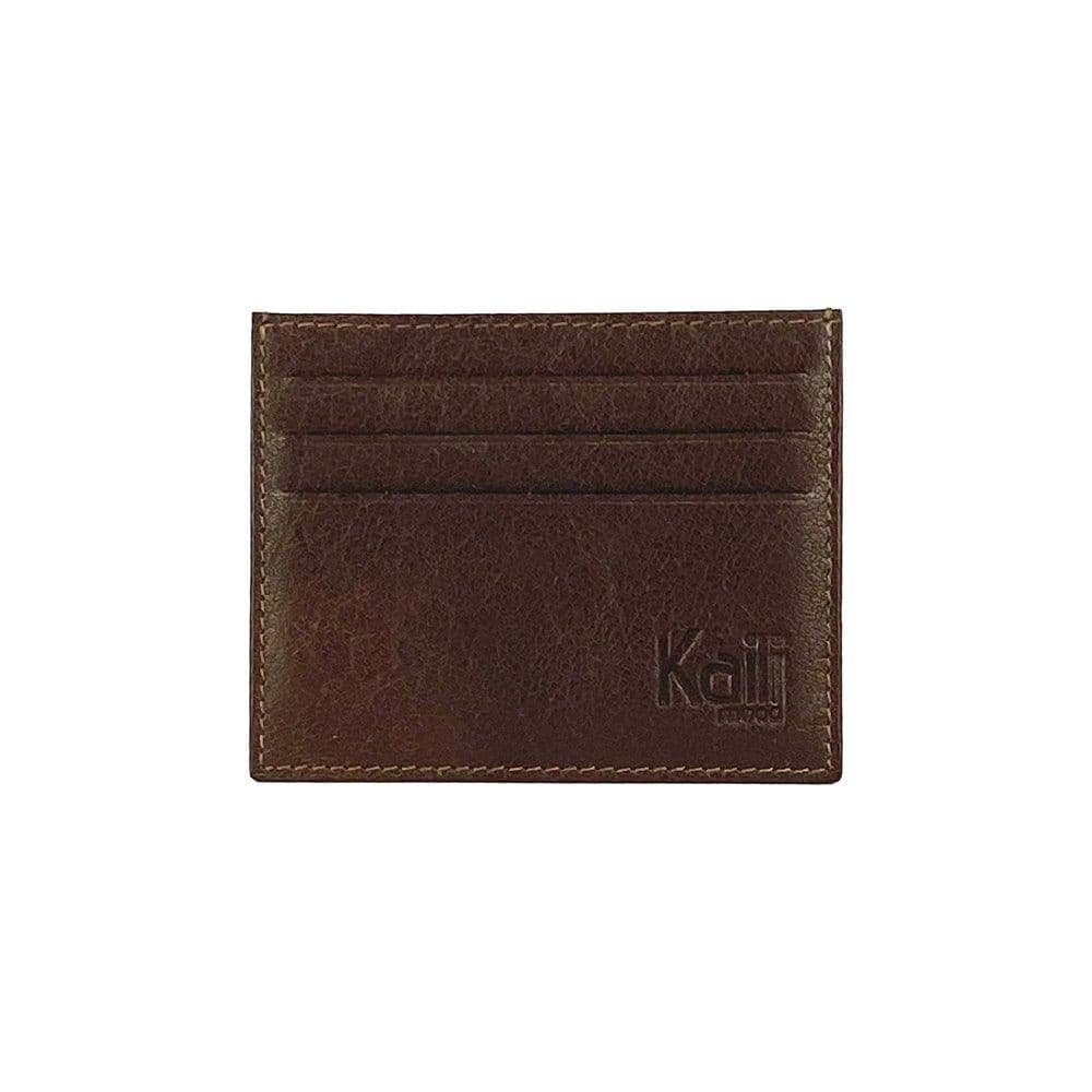 image-K10616BB | Credit Card Holder - Genuine Dark Brown Leather