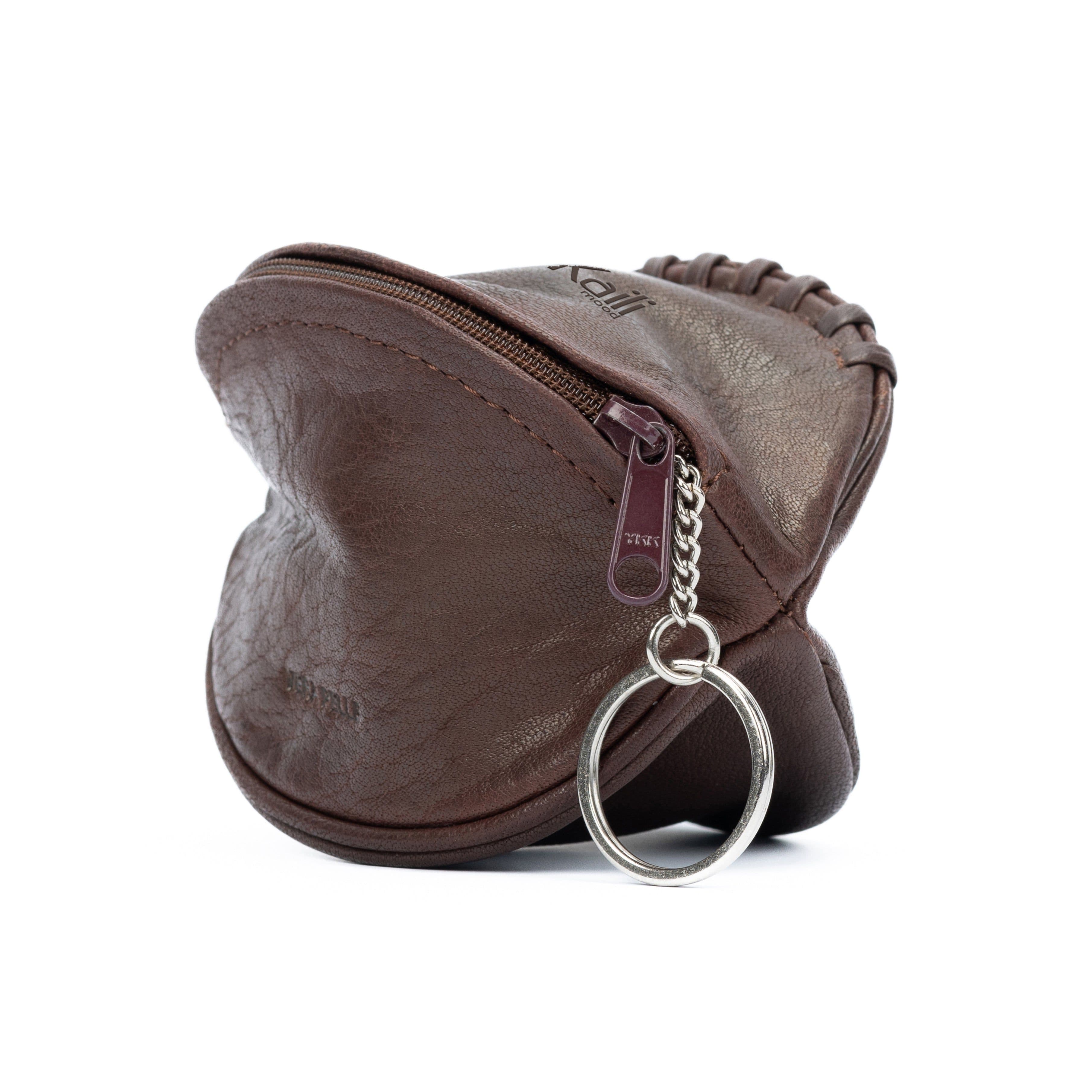 image-K10655BB | Rugby Ball Mini Pochette/Keyring - Genuine Leather