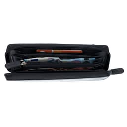 image-K10838AB | Women's Wallet with Zip Closure - Genuine Leather Col. Black