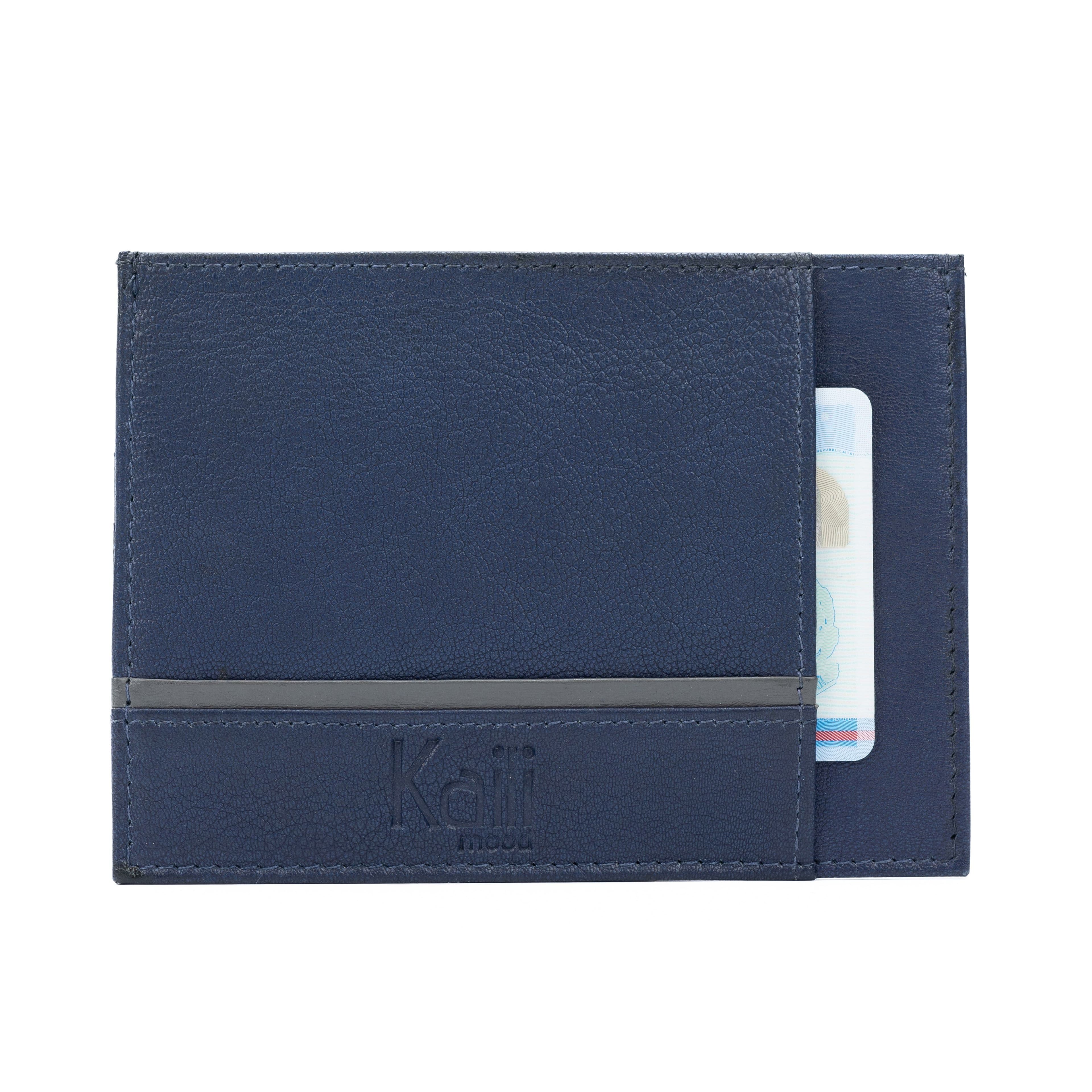 image-K10907DB | Portadocumenti/Carte di Credito in Vera Pelle Col. Blu