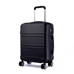 image-K1871-1L - Kono ABS Sculpted Horizontal Design 20 Inch Cabin Luggage - Black