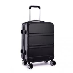 image-K1871-1L - Kono ABS Sculpted Horizontal Design 20 Inch Cabin Luggage - Black