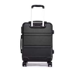image-K1871-1L - Kono ABS Sculpted Horizontal Design 20 Inch Cabin Luggage - Black