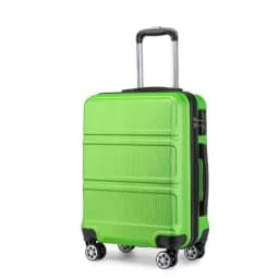 image-K1871-1L - Kono ABS 20 Inch Sculpted Horizontal Design Cabin Luggage - Green