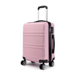 image-K1871-1L - Kono ABS Sculpted Horizontal Design 20 Inch Cabin Luggage - Pink