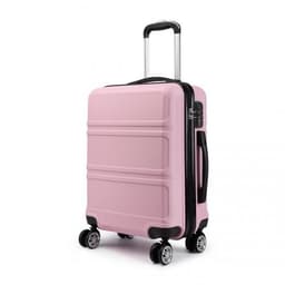 image-K1871-1L - Kono ABS Sculpted Horizontal Design 20 Inch Cabin Luggage - Pink