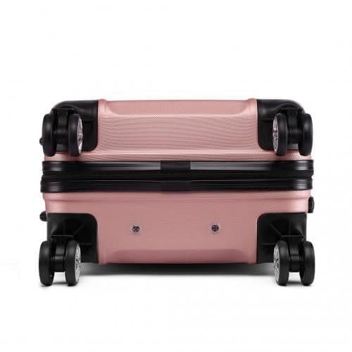 image-K1871-1L - Kono ABS Sculpted Horizontal Design 24 Inch Suitcase - Nude
