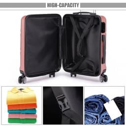 image-K1871-1L - Kono ABS Sculpted Horizontal Design 24 Inch Suitcase - Nude