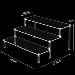 image-Acrylic Display stand for Amiibo Funko POP Figures,Cupcake Cosmetic Nail Polish Clay Figurine Jewelry for Display Stand Riser