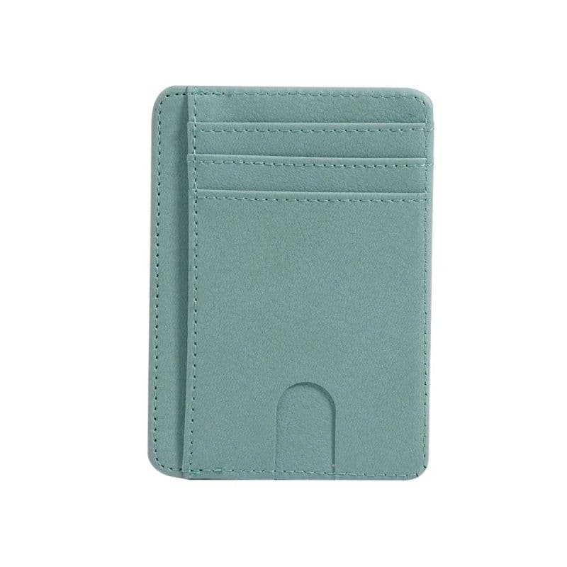 image-THINKTHENDO Slim RFID Blocking Leather Wallet Credit ID Card Holder Purse Money Case for Men Women 2020 Fashion Bag 11.5x8x0.5cm