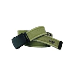 image-K4010EB | Stone Washed Col. Green Canvas Ribbon Belt with Matt Black Buckle. Dimensions: cm 125 x 4 x 0,5 One Size - Can be shortened. Packaging: rigid bottom/lid Gift Box