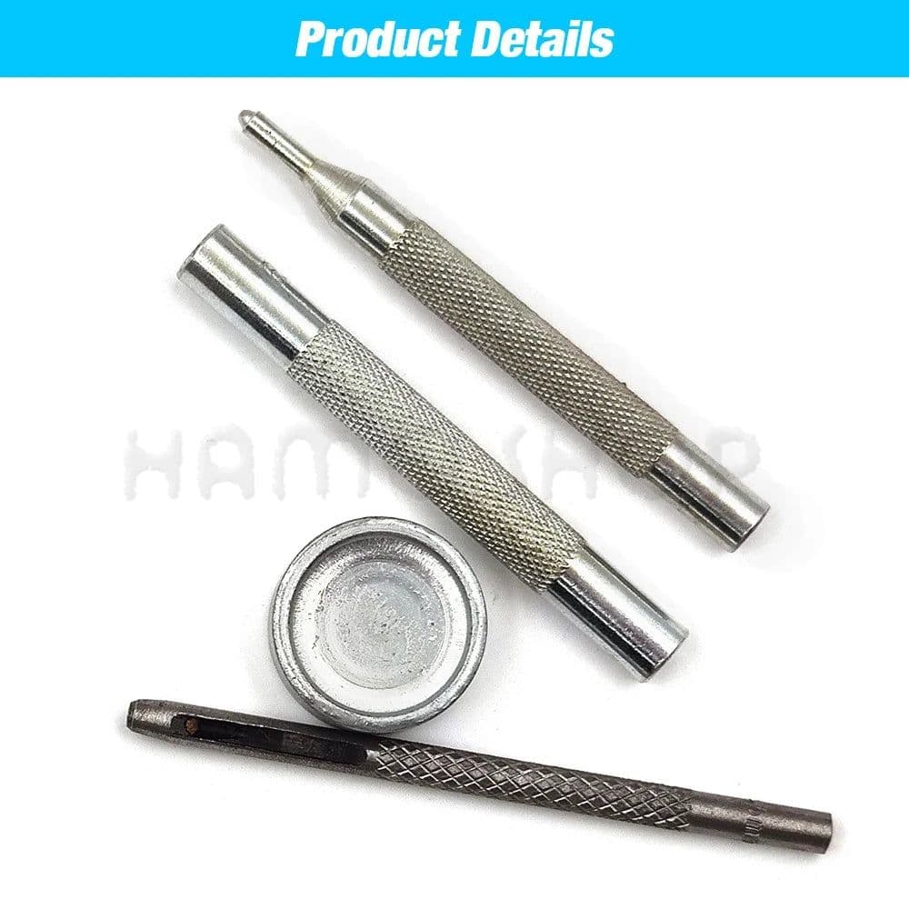 image-50set Snap Fasteners Metal Snaps Press Button Studs Optional Installation Tools Kit For Leathercraft Clothes Garment Bags Shoes