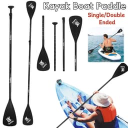 image-3/4-PieceSingle Double Ended Paddles Adjustable SUP Paddle Aluminum Alloy Boat Paddle Portable Retractable SUP Paddle