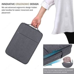 image-Laptop Sleeve Handbag Case for HP 13.3" 13.5" 14" 15.6" 16" Waterproof zipper Portable Notebook Cover for HP 11.6" 12.5" Bag