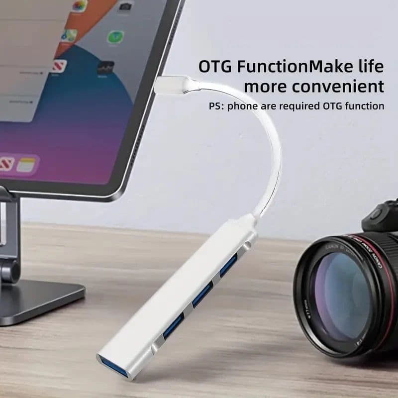 image-4 Port Multi Splitter Type C HUB 3.0 USB 3.1 Adapter OTG For Xiaomi Lenovo Macbook 13 15 Air Pro PC Computer Accessories