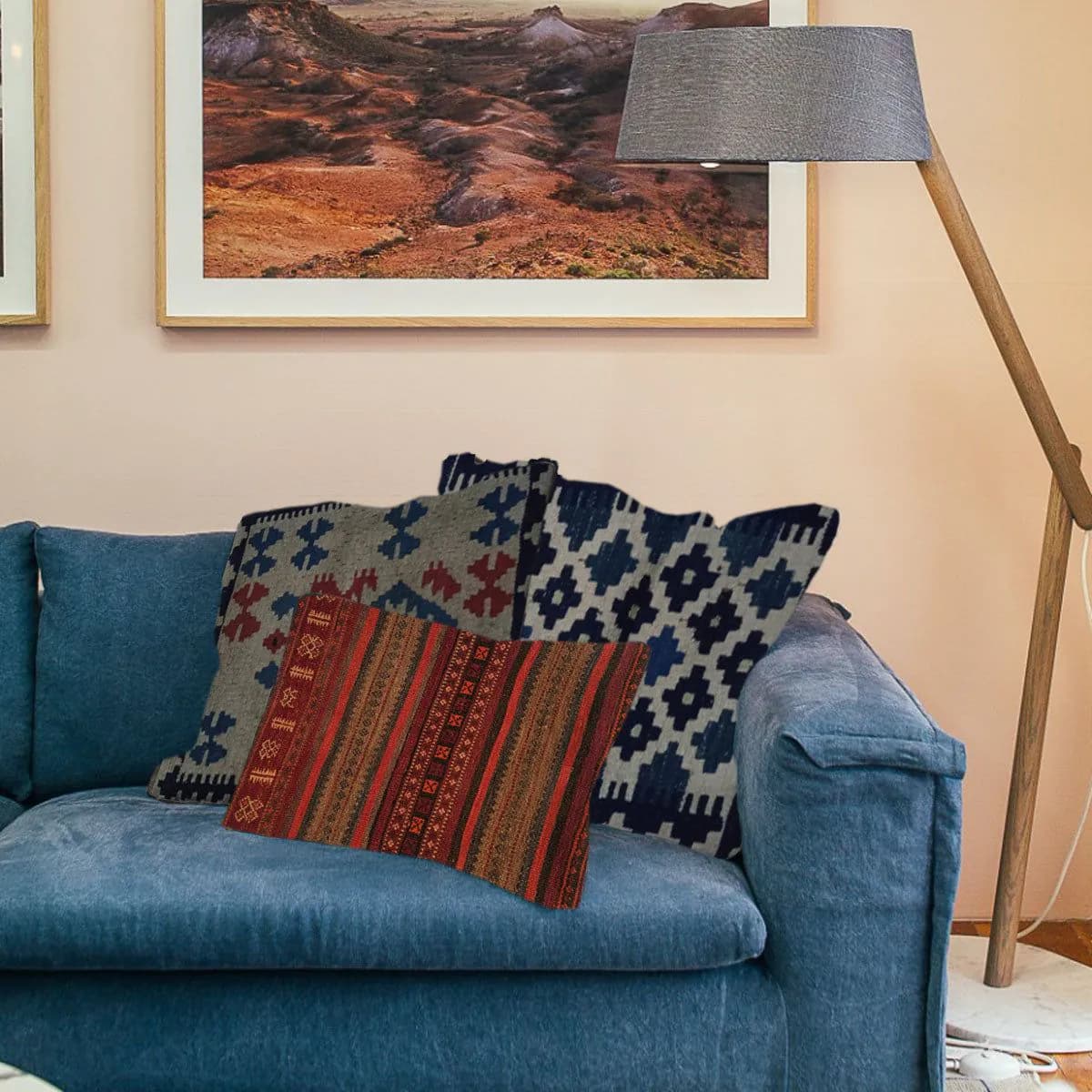 image-Baluchi Kilim Handwoven Merlot Cushion Cover