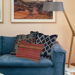 image-Baluchi Kilim Handwoven Dark Chestnut Cushion Cover