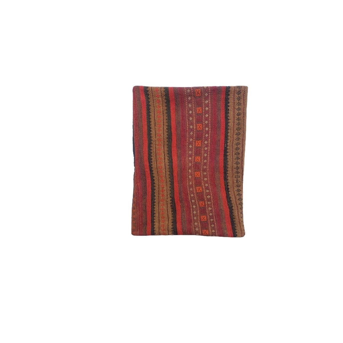image-Baluchi Kilim Handwoven Dark Chestnut Cushion Cover