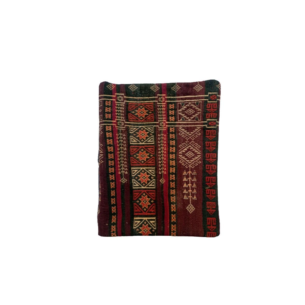 image-Baluchi Kilim Handwoven Claret Cushion Cover