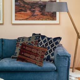 image-Baluchi Kilim Handwoven Cork Cushion Cover