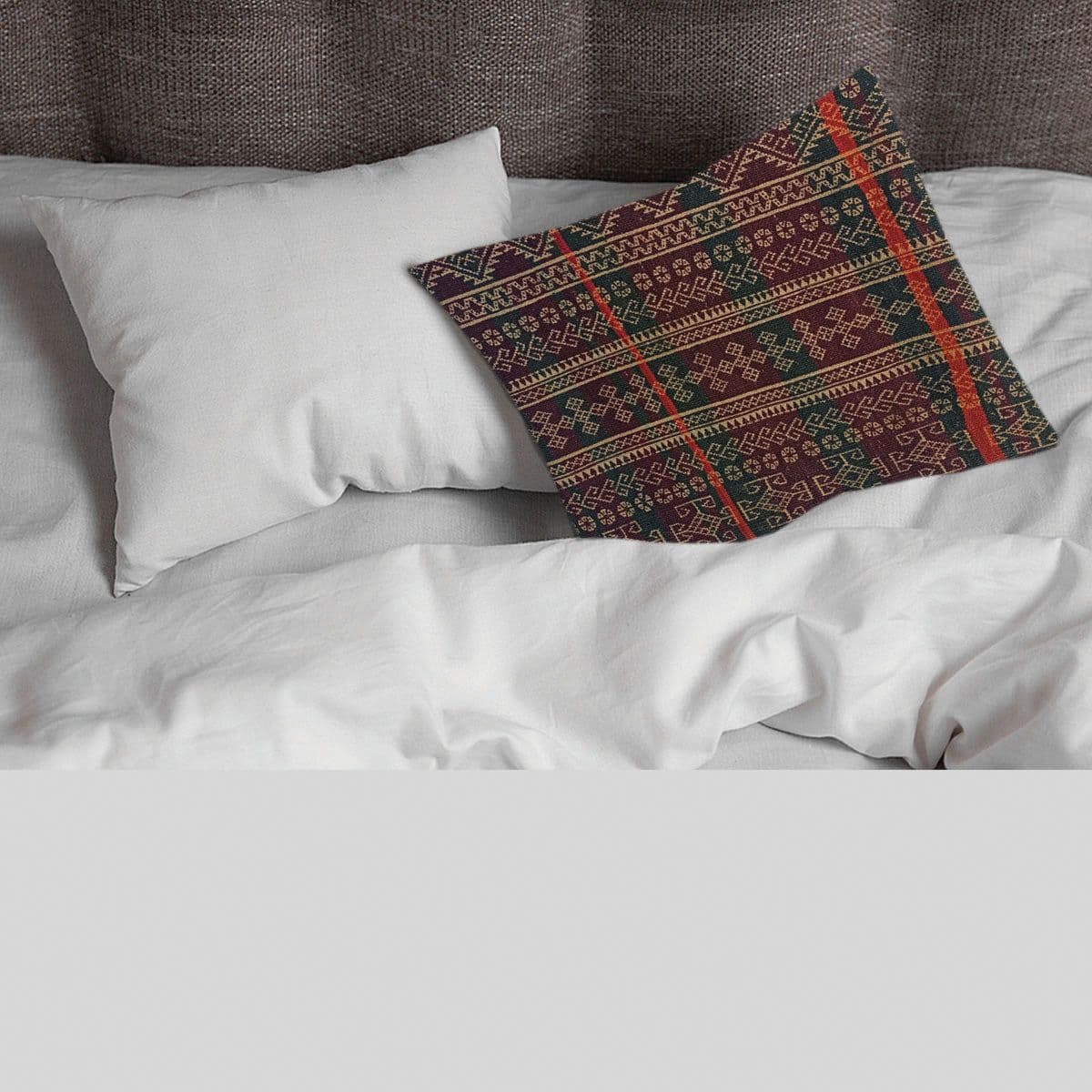 image-Baluchi Kilim Handwoven Sandstone Cushion Cover