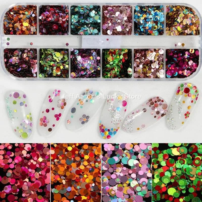 image-12 Colors Nails Abalone Shell Fragments Texture Natural Sea Shell 3d Glitter Nail Art Decoration Powder Sequins Beauty Tools