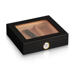 image-Charuto Cedar Wood Travel Humidor Puro Box Cigar Case W/ Hygrometer Humidifier Cigar Humidor Box For Cigars