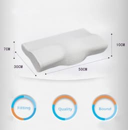 image-Orthopedic Latex Magnetic 50*30CM White Color Neck Pillow Slow Rebound Memory Foam Pillow Cervical Health Care Pain Release