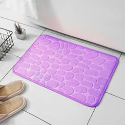 image-1pc embossed fiber carpet, bathroom living room anti slip mat, pebble floor mat, household items