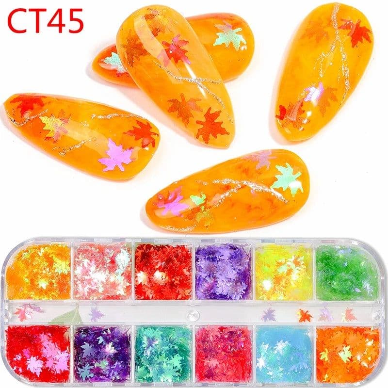 image-12 Colors Nails Abalone Shell Fragments Texture Natural Sea Shell 3d Glitter Nail Art Decoration Powder Sequins Beauty Tools