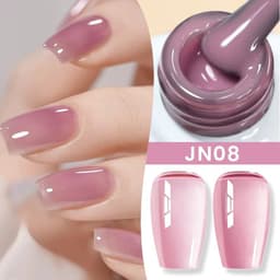 image-BORN PRETTY Milky White Jelly Nude Gel Nail Polish 10ml White Translucent Soak Off Gel Vernis Semi Permanent Need UV Light Cure