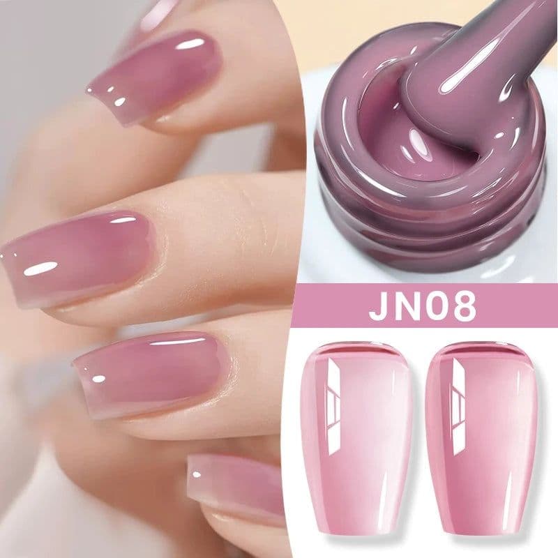 image-BORN PRETTY Milky White Jelly Nude Gel Nail Polish 10ml White Translucent Soak Off Gel Vernis Semi Permanent Need UV Light Cure