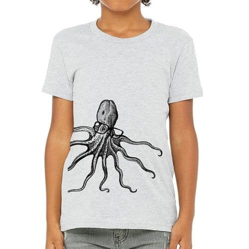 image-Octopus Wearing Glasses Kids T-Shirt