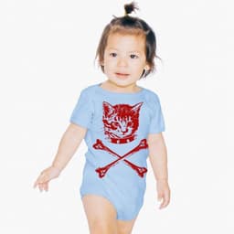 image-Kitten Crossbones Onesie - Eco-Friendly, Soft, US Made