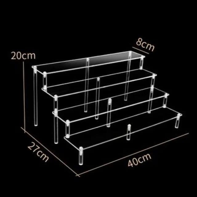 image-Acrylic Display stand for Amiibo Funko POP Figures,Cupcake Cosmetic Nail Polish Clay Figurine Jewelry for Display Stand Riser